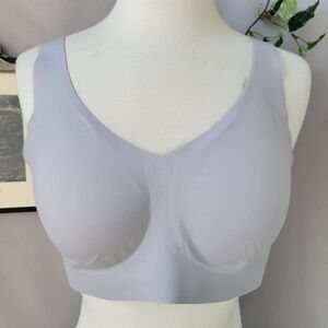 Honey Love V Neck Wire Free Soft Form Bra L Gray